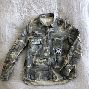 Zara camo shirt